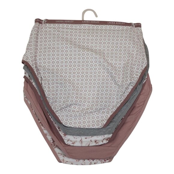 Laura Ashley Womens Medium Cotton Spandex Panties Briefs 5-Pack Tag Free - Picture 3 of 12